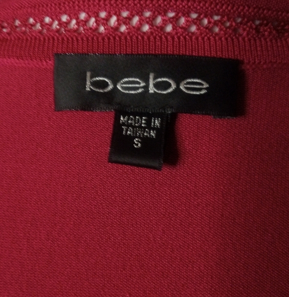 Vintage Y2K Bebe Raspberry Cerise Stretch Bandage Mini Dress Size Small - Picture 8 of 8